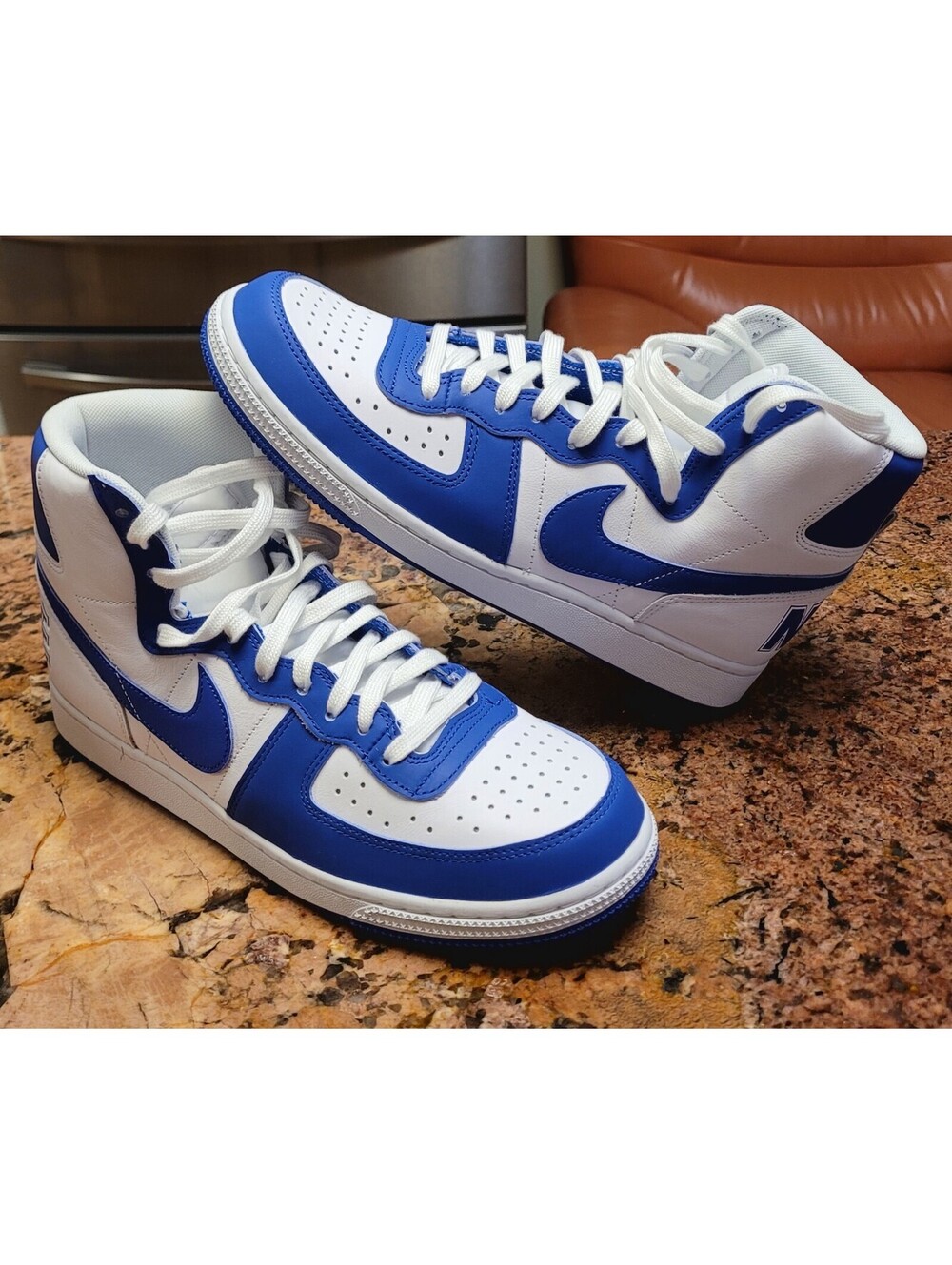 NIB Nike Terminator High White/Game Royal  Men's Casual School Shoes